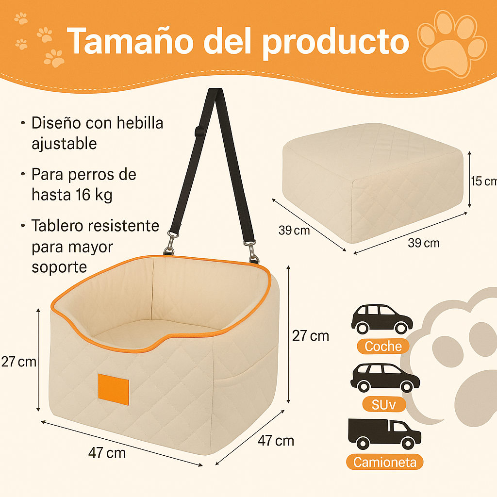 Asiento Coche Perro