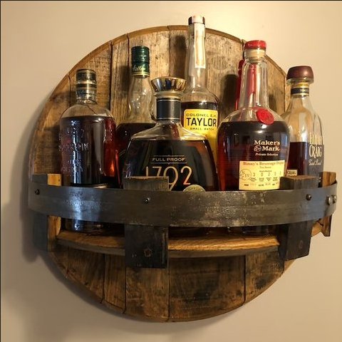 Estante Pared Barril Whisky